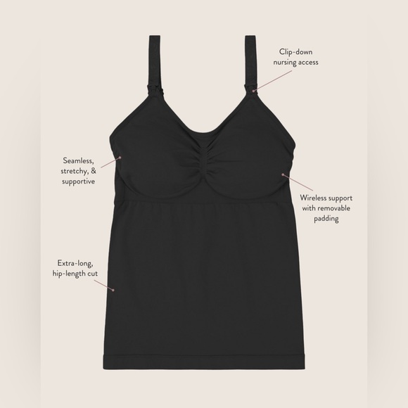 Kindred Bravely Simply Sublime Maternity & Nursing Tank Black Size M Postpartum - Picture 6 of 13